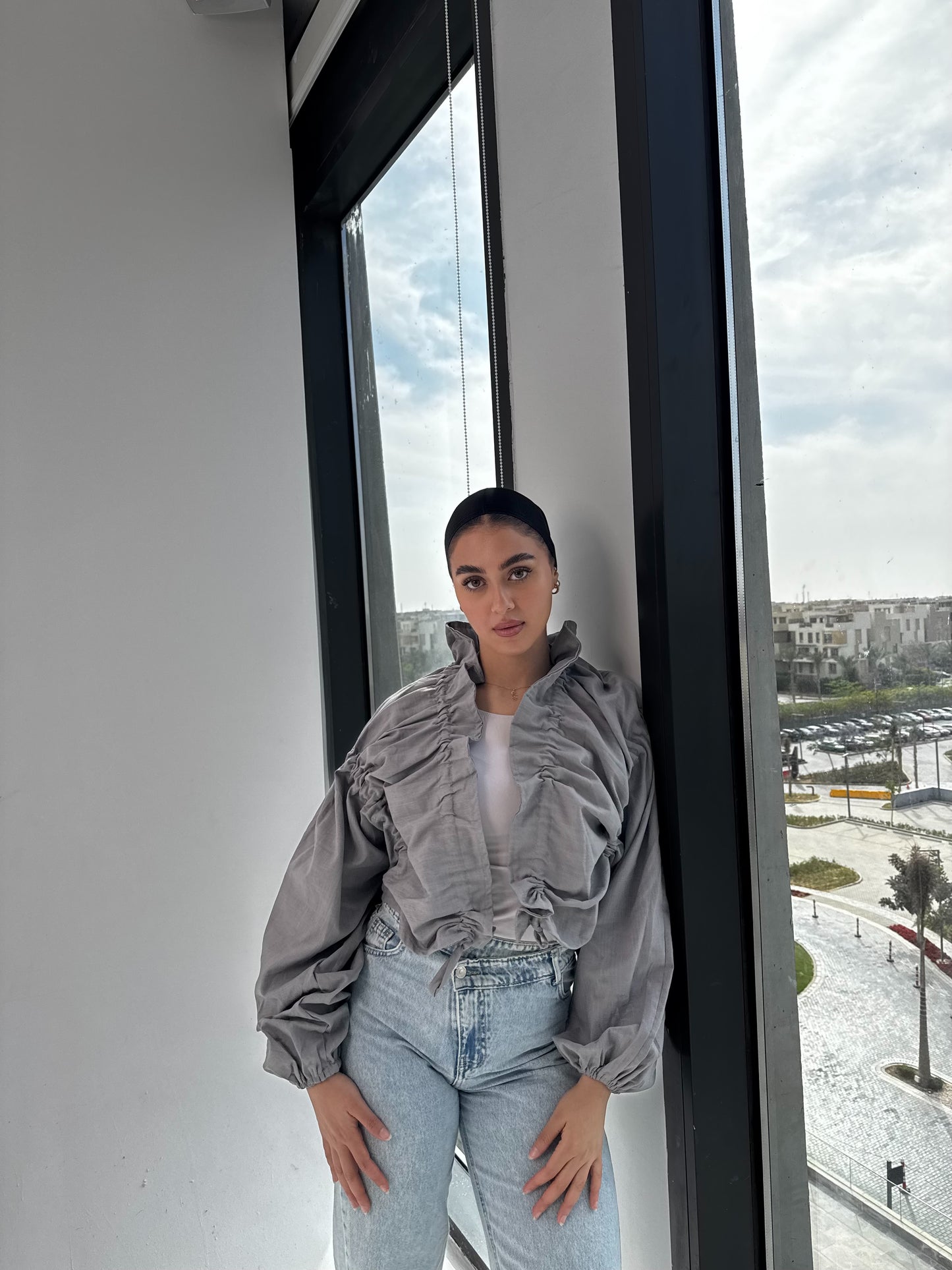 Ruffé linen Jacket