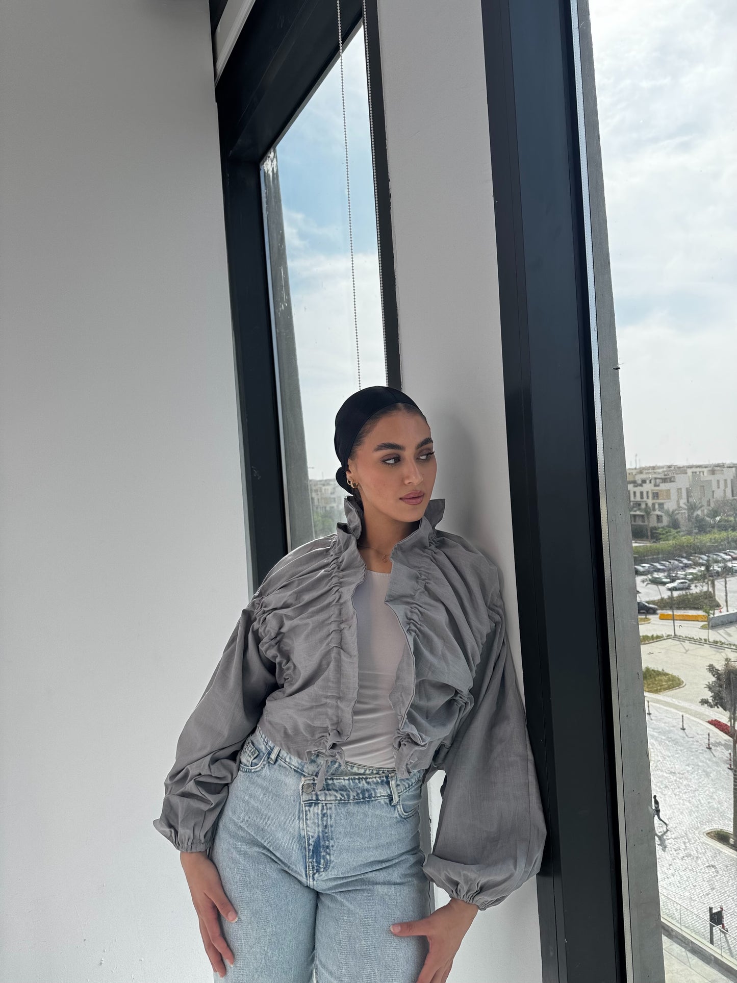 Ruffé linen Jacket