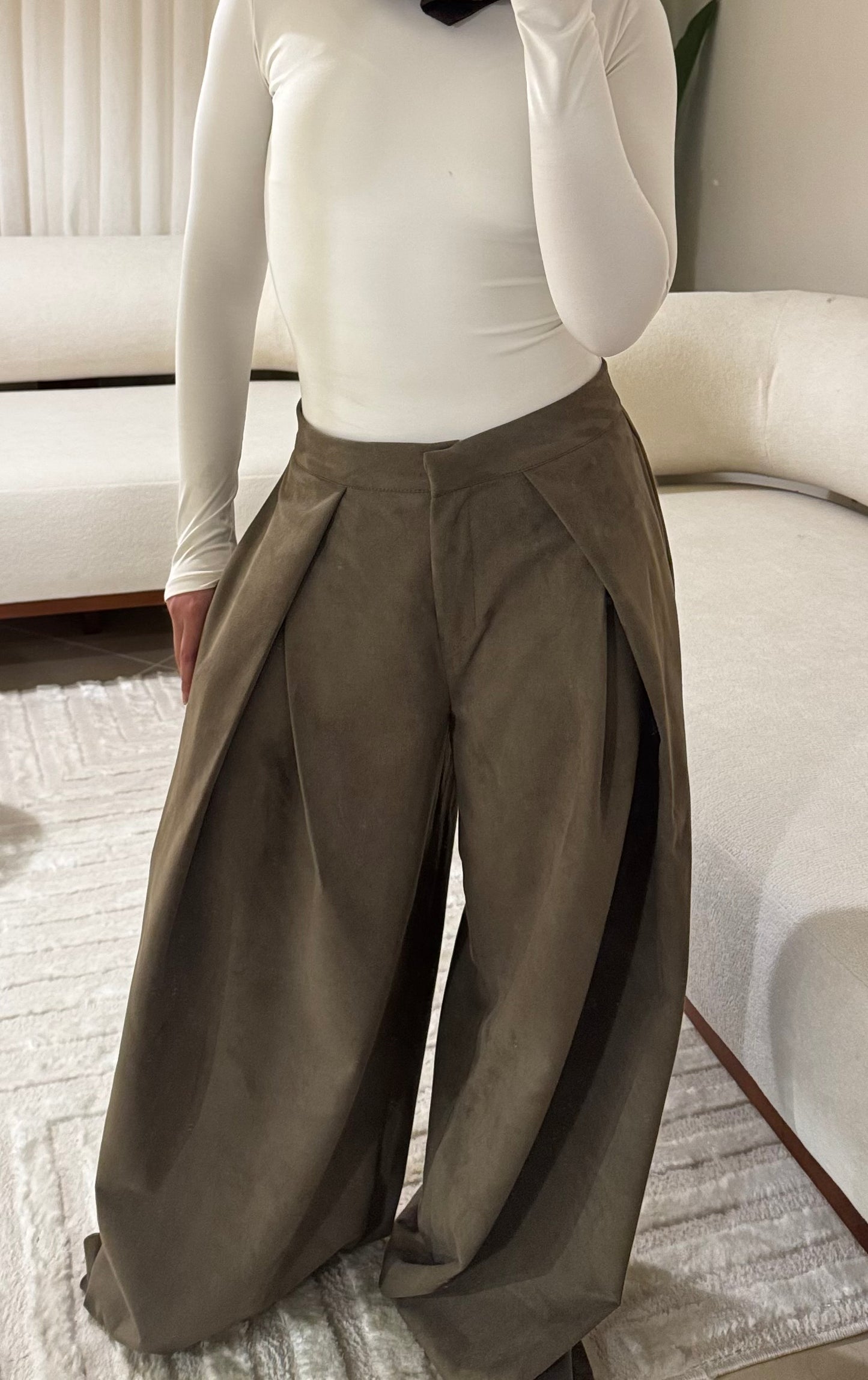 Suede Pants