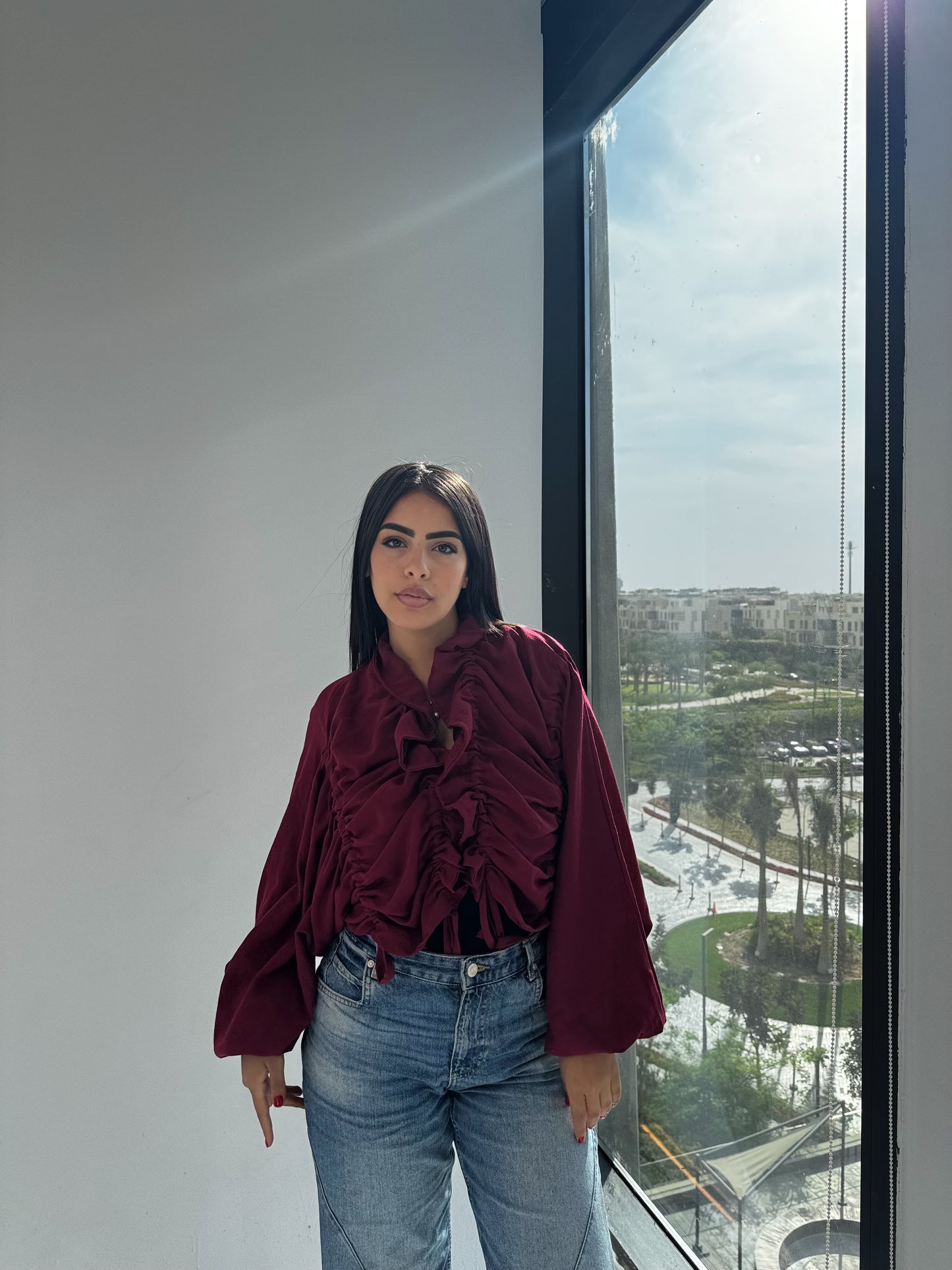 Ruffé linen Jacket