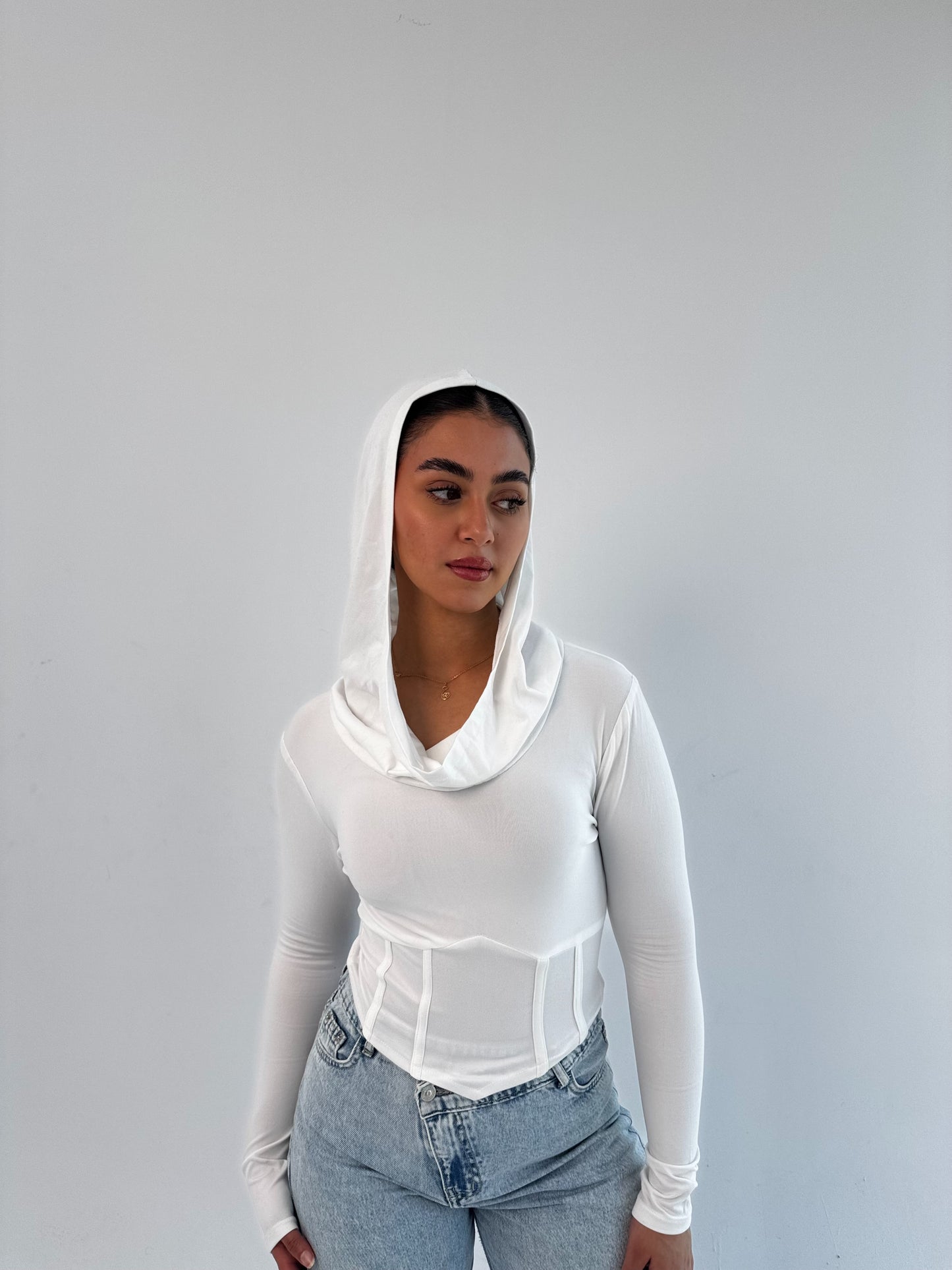 Corset Hooded Top