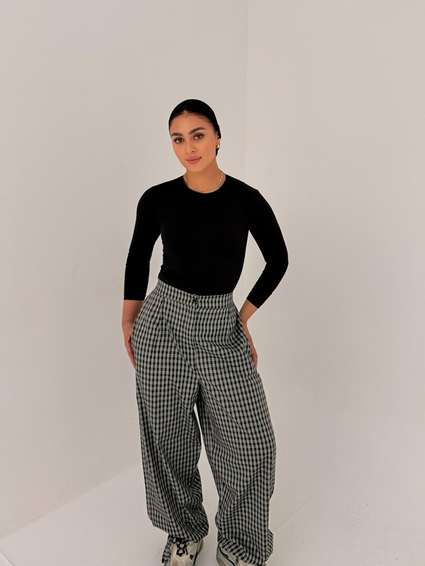 Adjustable Plaid pants